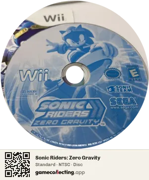 Sonic Riders: Zero Gravity Nintendo Wii, NTSC disc