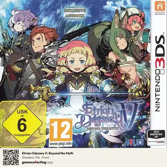 Etrian Odyssey V: Beyond the Myth Nintendo 3DS, PAL box front