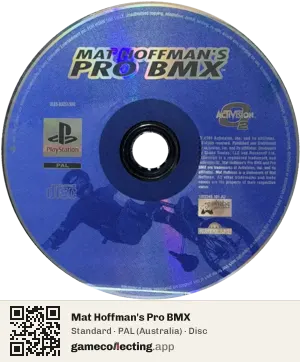 Mat Hoffman's Pro BMX PlayStation, PAL disc