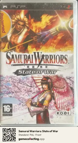 Samurai Warriors: State of War PlayStation Portable, PAL box front