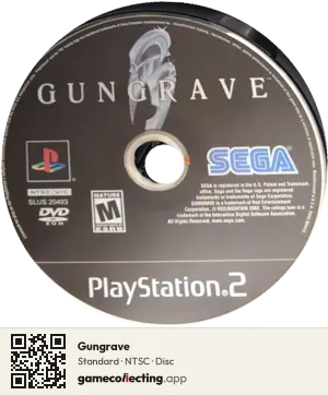 Gungrave PlayStation 2, NTSC disc