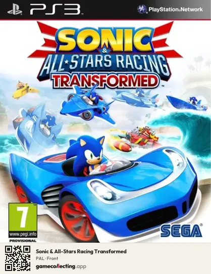 Sonic & All-Stars Racing Transformed PlayStation 3, PAL box front
