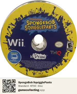 SpongeBob SquigglePants Nintendo Wii, NTSC disc