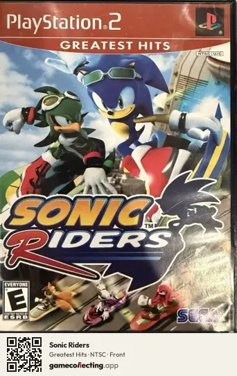 Sonic Riders PlayStation 2, NTSC box front