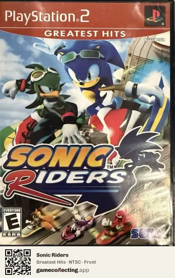 Sonic Riders PlayStation 2, NTSC box front