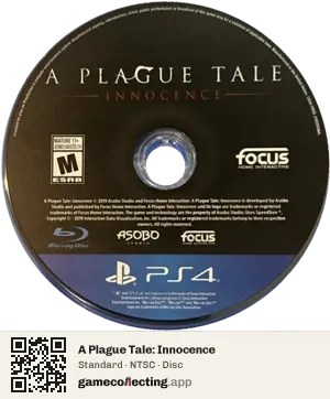 A Plague Tale: Innocence PlayStation 4, NTSC disc