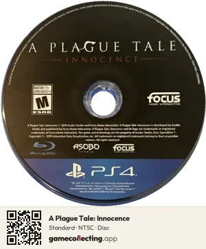 A Plague Tale: Innocence PlayStation 4, NTSC disc