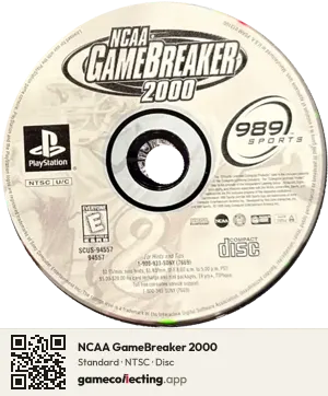 NCAA GameBreaker 2000 PlayStation, NTSC disc