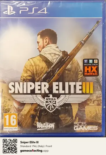 Sniper Elite III PlayStation 4, Italy box front