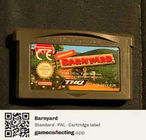 Barnyard Game Boy Advance, PAL cartridge label