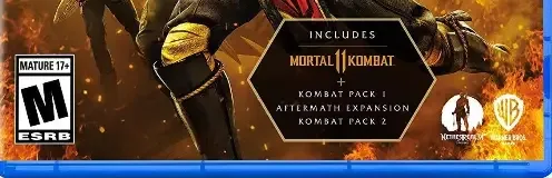 Mortal Kombat 11, the ESRB box on its front