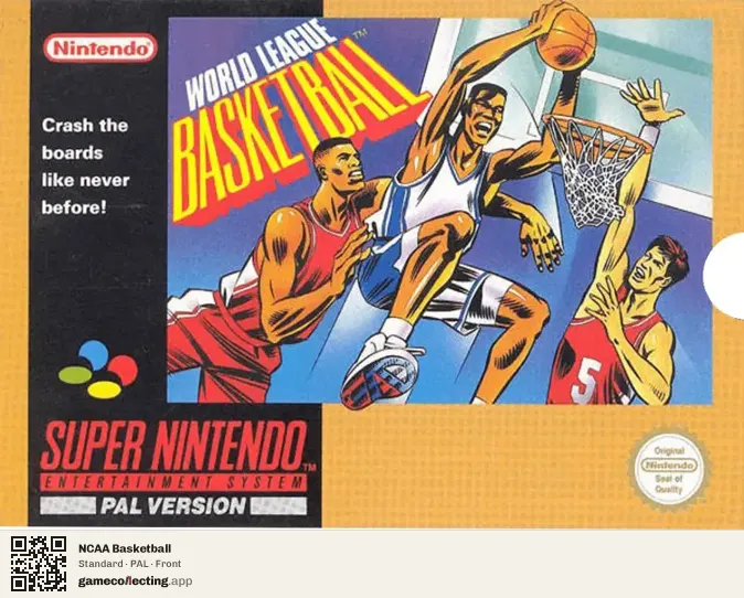 NCAA Basketball Super Nintendo Entertainment System, PAL box front