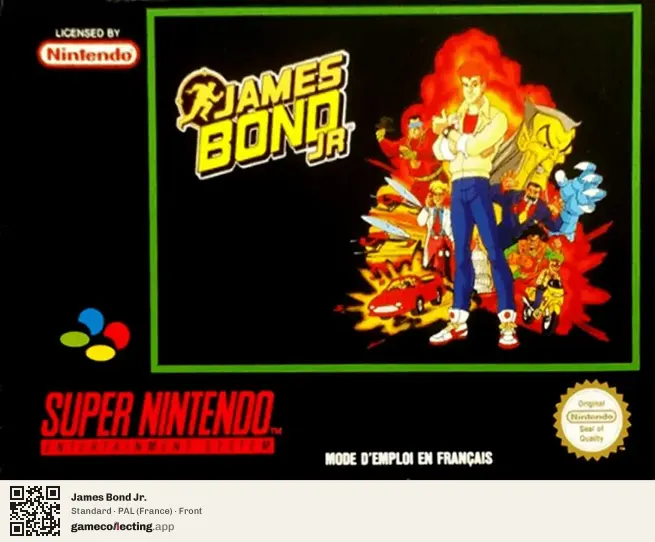 James Bond Jr. Super Nintendo Entertainment System, France box front