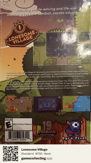 Lonesome Village Nintendo Switch, NTSC box back