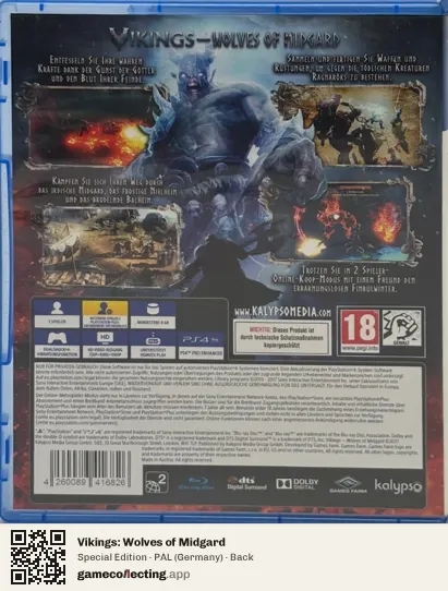 Vikings: Wolves of Midgard PlayStation 4, Germany box back