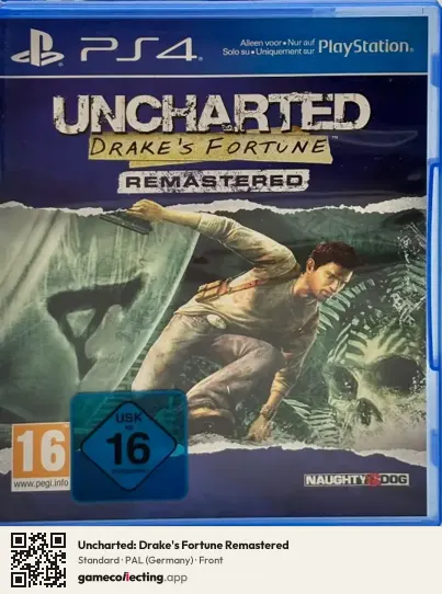 Uncharted: Drake's Fortune Remastered PlayStation 4, Germany box front