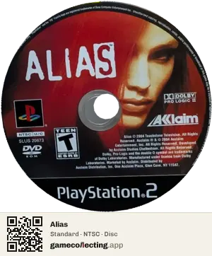 Alias PlayStation 2, NTSC disc
