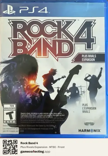 Rock Band 4 PlayStation 4, NTSC box front