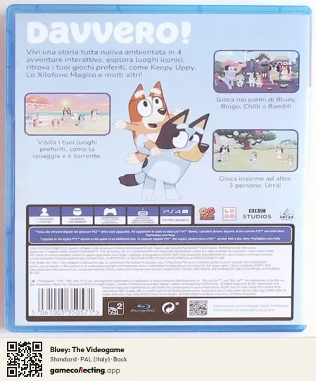 Bluey: The Videogame PlayStation 4, Italy box back