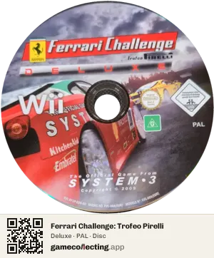 Ferrari Challenge: Trofeo Pirelli Nintendo Wii, PAL disc