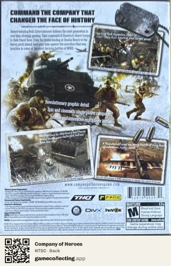 Company of Heroes Computer, NTSC box back