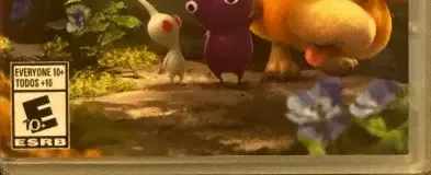 Pikmin 4, the ESRB box on its front