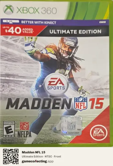 Madden NFL 15 Xbox 360, NTSC box front
