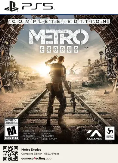 Metro Exodus PlayStation 5, NTSC box front