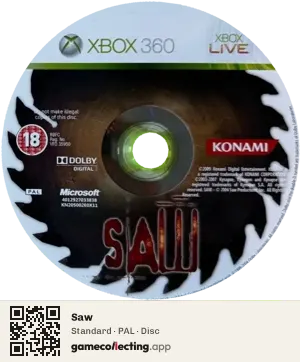 Saw Xbox 360, PAL disc