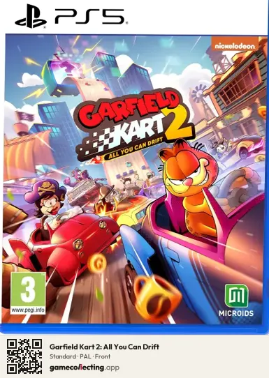Garfield Kart 2: All You Can Drift PlayStation 5, PAL box front