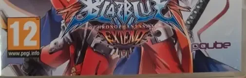 BlazBlue: Chrono Phantasma Extend, the PEGI square on its front