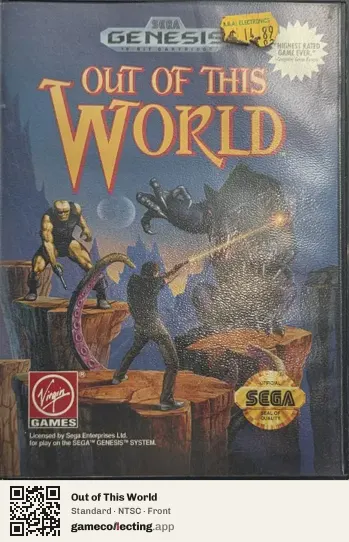 Out of This World Sega Mega Drive / Genesis, NTSC box front