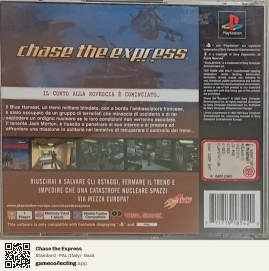 Chase the Express PlayStation, Italy box back