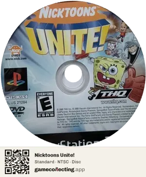 Nicktoons Unite! PlayStation 2, NTSC disc