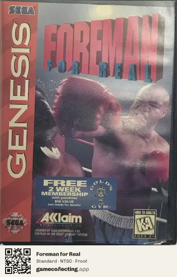 Foreman for Real Sega Mega Drive / Genesis, NTSC box front