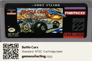 Battle Cars Super Nintendo Entertainment System, NTSC cartridge label
