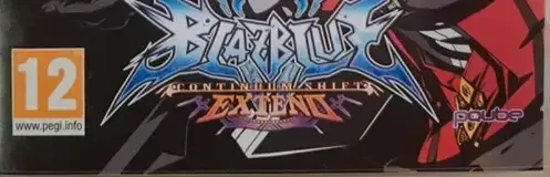 BlazBlue: Continuum Shift Extend, the PEGI square on its front