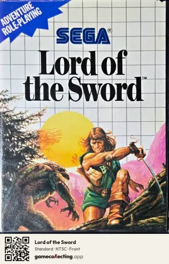 Lord of the Sword Sega Master System, NTSC box front