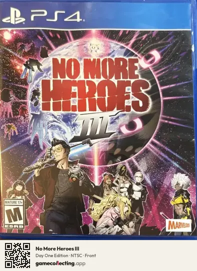 No More Heroes III PlayStation 4, NTSC box front