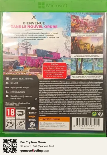 Far Cry New Dawn Xbox One, France box back