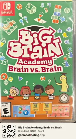 Big Brain Academy: Brain vs. Brain Nintendo Switch, NTSC box front