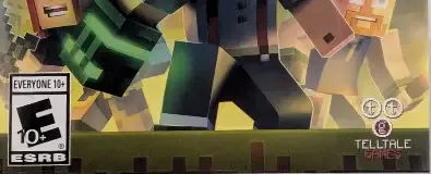 Minecraft: Story Mode Season Two, the ESRB box on its front