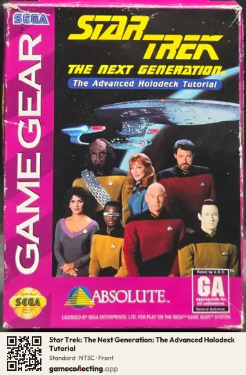 Star Trek: The Next Generation: The Advanced Holodeck Tutorial Sega Game Gear, NTSC box front