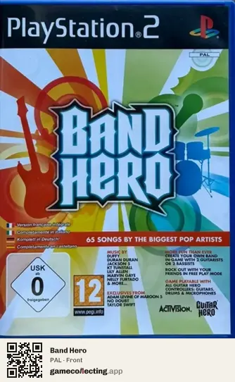 Band Hero PlayStation 2, PAL box front