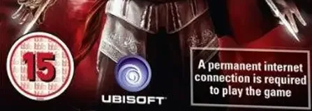 Assassin's Creed II, the BBFC circle on its front