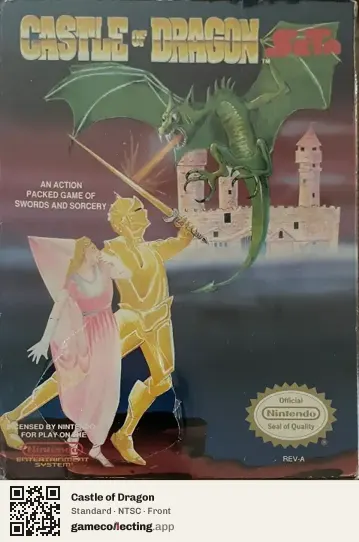 Castle of Dragon Nintendo Entertainment System, NTSC box front