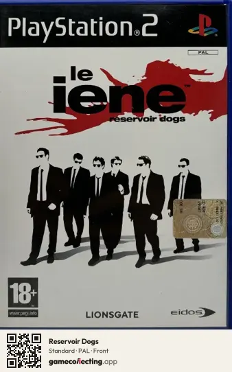 Reservoir Dogs PlayStation 2, PAL box front