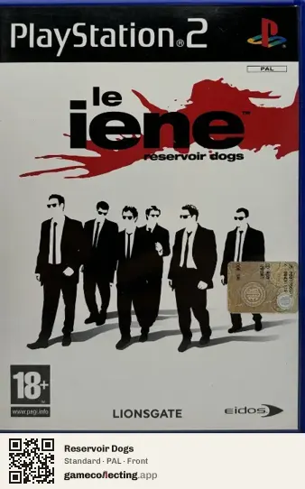 Reservoir Dogs PlayStation 2, PAL box front