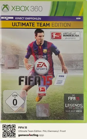 FIFA 15 Xbox 360, Germany box front
