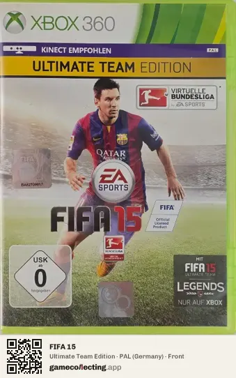FIFA 15 Xbox 360, Germany box front